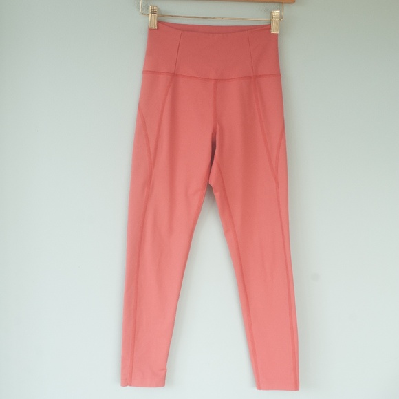 Girlfriend Collective Salmon Pink Athletic Leggings - Picture 3 of 7